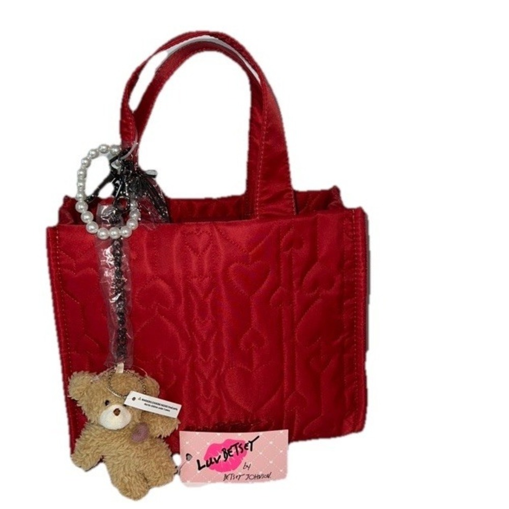 Luv Betsey by Betsey Johnson LB103105 Women's Red LBSIAN Nylon Tote Bag Purse